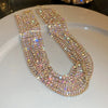 Colorful Crystal Chokers Necklaces for Women Multilayer Gold Color Chain Rhinestone Necklaces Statements Jewelry - Image 4