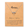 12 Zodiac Sign Necklaces With Cardboard Constellations Pendant Gold Color Chains Choker For Women Birthday Jewelry - Image 27