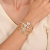 Pave Cubic Zirconia Chain Bracelet for Women, Simple Gold Plated Dainty Jewelry Gift - Image 2