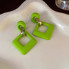 Fresh Color Dangle Earrings Geometric Square Round Drop Earrings Spring Summer Women's Earrings Daily Clothing Ear AccessoriesA - Image 11