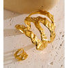 Stainless Steel Layered Hollow Large Wide Statement Bracelet Bangle Set Stainless Steel Pvd Plated Jewelry - Image 5