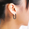 Classic Stainless Steel Ear Buckle For Women Gold Silver Color Big Oval Rectangle Hoop Huggie Punk Hip Hop Jewelry Gift - Image 3