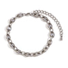 Silver Color Paper Clip Splicing Rough Round Chain Bowtie Rhombus Geometric Minimalist Love Bracelet - Image 20
