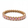 6x8mm Enamel Crystal Bracelets For Women Gold Color Zirconia Rhombus Bead Elastic Bangle - Image 21