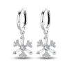 Women's Silver Snowflake Christmas Sparkling Zircon Winter Earrings Fit For Engagement Parties Jewelry - Image 11
