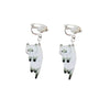 32 Style Colorful Enamel Cartoon Cute Rabbit Fox Ear Clips Funny Cat Bear Long Clip on Earrings Without Piercing for Women Girls - Image 22
