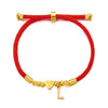 Stainless Steel Gold Color Heart A-Z Initial Letter Bracelet Men Luck Red Rope Charm Bracelet For Women Men Jewelry Gift - Image 9