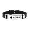 Stainless Steel Engravable Medical Alert Bracelets Diabetes Epilepsy Alzheimer's Allergy Women Men Silicone Bracelet Jewelry - Image 11
