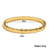 316L Stainless Steel Bangle Bracelet with Cubic Zirconia Details in Gold-Tone - Image 23