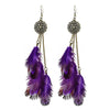 Bohemian Feather Earrings For Women Vintage Retro Ethnic Hollow Geometric Round Handmade Chain Long Earings Indian Party Jewelry - Image 11