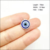 Palm Oval Flower Connectors Antique Silver Plated Blue Resin Eyes For Bracelets Charms Making Jewelry Hcjbab - Image 7