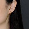 Silver Minimalist Matte Gothic Unisex Huggies Ear Hoop Earrings for Women Men Piercing Ear Buckle Jewelry - Image 4