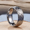 Black Brushed Stainless Steel Couple Ring Hammered Multi-faceted Titanium Rings for Men Women Wedding Engagement Jewelry - Image 1