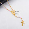 Stainless Steel Cross Pendant Beaded Chain Necklace with Color Options - Image 13