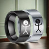 Simple Funny Middle Finger Stickman Ring Hip Hop Fuxk You Doodle Rings For Man Couple Party Gifts Jewelry - Image 4