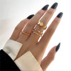 Ten-Piece Stacking Ring Set with Gold-Tone or Silver-Tone Designs - Image 40