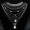 Simple Stackable Necklaces Set for Women Butterfly Heart Star Pearl Moon Pendant Necklaces Boho Jewelry Gifts - Image 7