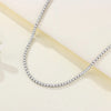 Silver Simple Tennis Chain Necklace Chain Pendant Necklace for Women Birthday Gift Jewelry - Image 2