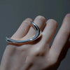 Bfclub Silver Color Rings for Women Simple Geometric Handmade Irregular Retro Ring Gold Big Allergy For Birthday Gift - Image 2