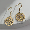 Gold Color Earrings Drop Stainless Steel Classic Jewelry for Woman Plant Charms Flower of Life Maple Leaf Snowflake Gift - Image 7