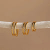 Stainless Steel Thin Hoop Earrings in Gold-Tone or Silver-Tone with 12 mm 14 mm or 18 mm Options - Image 28