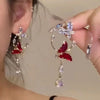 Leaves Long Tassel Earrings for Women Full Rhinestone Zircon Dangle Earring Party Wedding Jewelry Gifts - Image 13