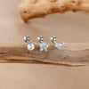 3PCS Women's Stainless Steel Flower Small Stud Earrings Set Outdoor Travel Carnival Party Festival Dressing Gifts - Image 6