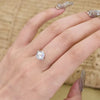 Igotos Transparent Fishing Line Ring Silver Round Diamond Ring Wedding Band Jewelry for Women - Image 7