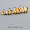 Silver Simple Wide Huggies Gothic Hoop Earrings for Women European Unisex Piercing Rock Jewelry Ear Buckles - Image 28
