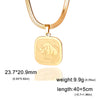 12 Zodiac Sign Necklace for Women Stainless Steel 12 Constellation Pendant Snake Neck Chain Choker Birthday Jewelry Gifts - Image 18