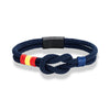 Men Women Spain Flag Double Strand Nautical Rope Bracelet Brushed Black Stainless Steel Magnet Buckle Accessories - Image 8
