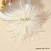 Ostrich Feather Brooch 15CM Lapel Pin Handmade French Style for Women Ladies Wedding Party Jewelry Gift - Image 5