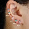 2PCS Simple Mini Butterfly Huggie Hoop Earrings 6MM 8MM Small Colorful Zircon Cartilage Earring Ear Bone Nail Piercing Jewelry - Image 2