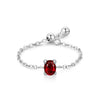 Silver 12 Month Birthday Stone Adjustable Chain Rings For Women Everyday Wear And As Gifts - Image 16