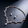 Zakol Zircon Earrings Necklace Jewelry Set Crystal Dubai Wedding Party Jewelry - Image 4