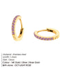 Stainless Steel Birthstone Earrings Minimalist Huggie Hoop Earrings For Women Unisex earrings for women jewelry - Image 16