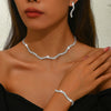 Wedding Jewelry Set: Necklace, Bracelet and Earring Set, Crystal Jewelry, Women's Wedding Party Costumes - Image 1
