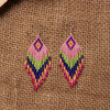 Seed Beads Earrings Hand Weaving Beaded Simplicity Colour Retro Bohemia Geometry Alloy Ma'am Tassel Earrings - Image 5