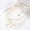 Light Stainless Steel Zircon Necklaces For Women Elegant Small Cross Heart Bow Star Choker Long Chain Jewelry - Image 6