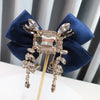 Fabric Bowknot Brooch Rhinestone Tassel British Style Bow Tie Female Shirt Collar Pin Vintage Brooches for Women Accessories - Image 8