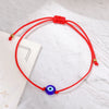 12-Piece Red Cord Bracelet Set with Blue Eye Beads - Image 5