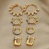 Design Crystal Geometric Stud Earrings for Women Jewelry Zirconia Beads Delicate Earrings - Image 2