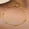 Stainless Steel Snake Bone Chain Anklet for Women Men Gold Color Beaded Couple Foot Chain Beach Jewelry Accessories - Image 3