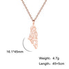 Map Outline Pendant Necklace with 45 cm Stainless Steel Chain - Image 17