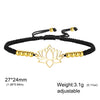 Lotus Pendant Bracelet Shiny Rhinestone Inlaid Double Hole Charm Bracelet Stainless Steel Wrist Jewelry Gift - Image 15
