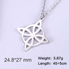 Vintage Witch Knot Pendant Necklace Celtic Women's Witch Protection Talisman Stainless Steel Simple Jewelry - Image 7