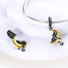 Silver Black Cat Moon Charm Two Tone Dangle Bead Fit Bracelets Necklace Mystical Cute Animal Women Jewelry - Image 3