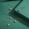 5 Style Clear CZ Link Chain Ring Silver Adjustable Charm Gold Color Rings For Women Wedding Jewelry - Image 5
