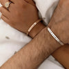 Custom Phrase Cuff Bracelets for Women Men Personalized Coordinates Text Name Bangles Stainless Steel Jewelry Famliy Lover Gifts - Image 2