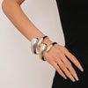 Exaggerated Geometric Wide Cuff Bangles for Women Men Punk Hip Hop Chunky Gold Silver Color Statement Bracelet Jewelry Gift - Image 5